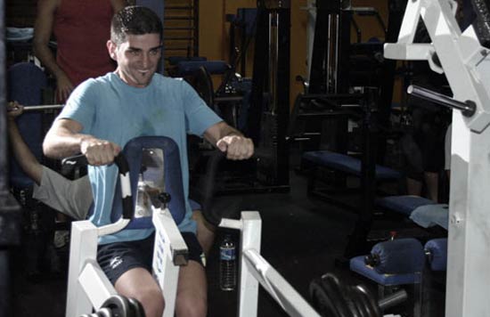Sesión de musculación en Lanzarote