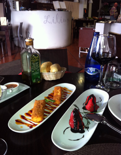 Papas lanzaroteñas con gambas, Lilium Gastropub, Tías, Lanzarote