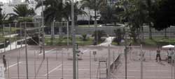 Tennis courts at the Fariones Sports Center, Puerto del Carmen, Lanzarote