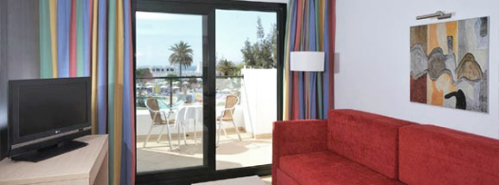 Habitación standar de los apartamentos Lanzarote Bay, complejo de apartamentos de 3 llaves de Costa Teguise