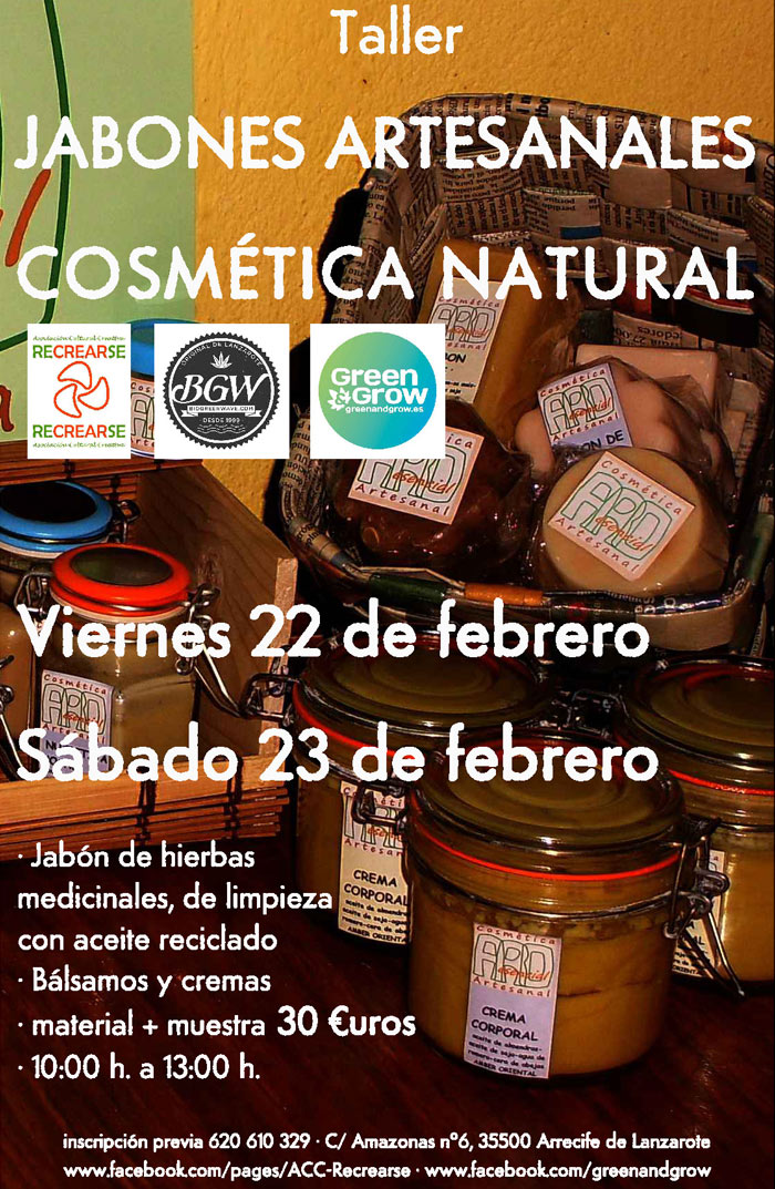 Talleres de jabones naturales y cosmetica natural en Lanzarote