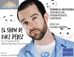 Noches de humor con Marco Antonio de Paramount Comedy en la terraza Sol, Arrecife de Lanzarote
