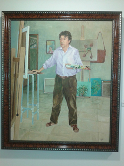 Exposición de pintura al oleo de Alberto León, en la sala municipal de arte del Charco de San Ginés, Arrecife, Lanzarote