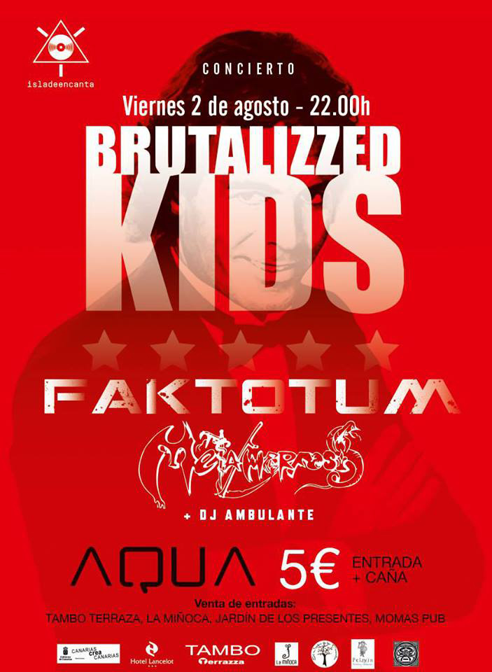 Fiesta , musica y vida nocturna en el Concierto de Brutalizzed Kids, Faktotum y Metalmorfosis en Discoteca Aqua