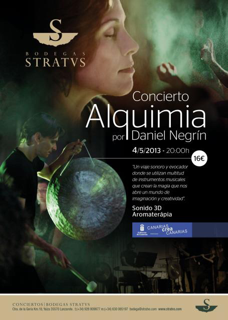 Concierto Alquimia, por Daniel Negrín, en Bodegas  Stratvs, Lanzarote