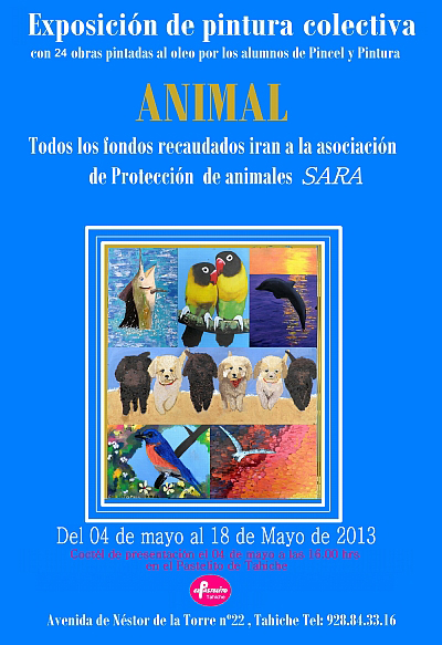 Animal, exposición benéfica en favor de SARA