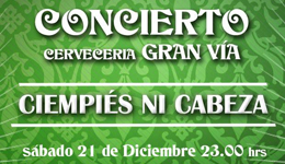 Concierto de Ciempiés ni cabeza en Gran Vía