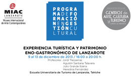 Curso Experiencia turística y patrimonio eno-gastronómico de Lanzarote
