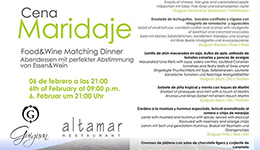 Cena Maridaje en Restaurante Altamar, Arrecife Gran Hotel