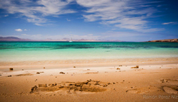Playa Francesa en la isla de La Graciosa, Lanzarote