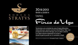 Tapeo y muestra de productos de Finca de Uga en Bodega Stratvs
