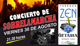 Concierto de Sobre la Marcha en Terraza Zen, Costa Teguise, Lanzarote
