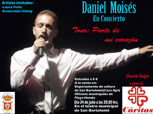 Concierto Benéfico de Daniel Moisés en Lanzarote