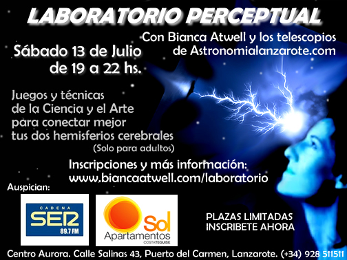 Laboratorio Perceptual con Bianca Atwel y Astronomía Lanzarote