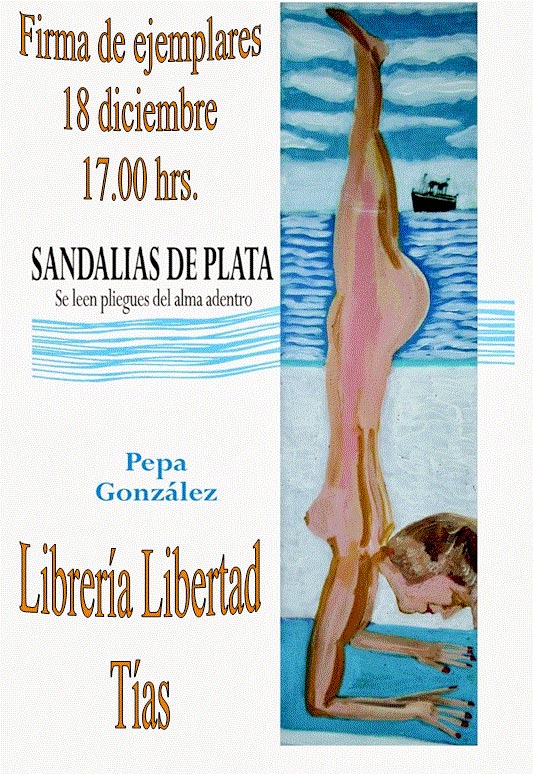Firma de ejemplares del libro de Pepa González, Sandalias de plata