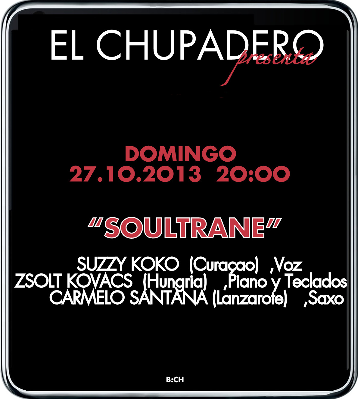Música en vivo con Soultrane en El Chupadero 
