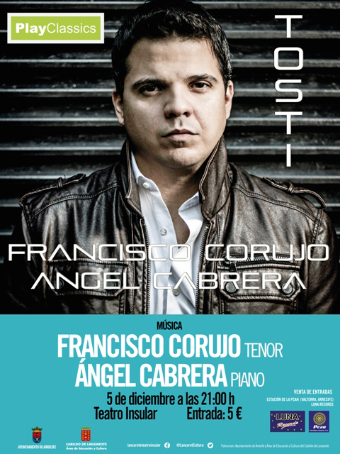 El tenor lanzaroteño Pancho Corujo presenta su primer disco, Tosti