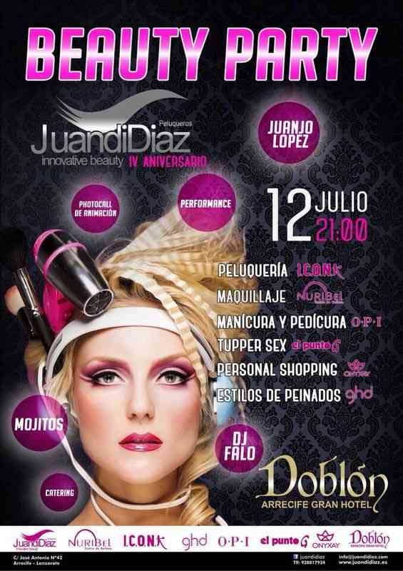Beauty Party en Doblón Gran Hotel por al IV aniversario de JuadiDiaz Peluqueros