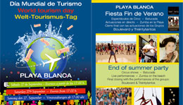 Día Internacional del Turismo y fiesta de fin de verano en Playa Blanca