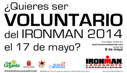 Abierto el plazo para la inscripción como voluntario en el Ironman Lanzarote 2014