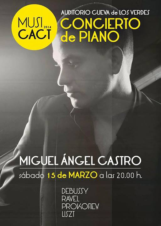 El pianista Miguel Ángel Castro abre la temporada musical 2014 de la Cueva de los Verdes