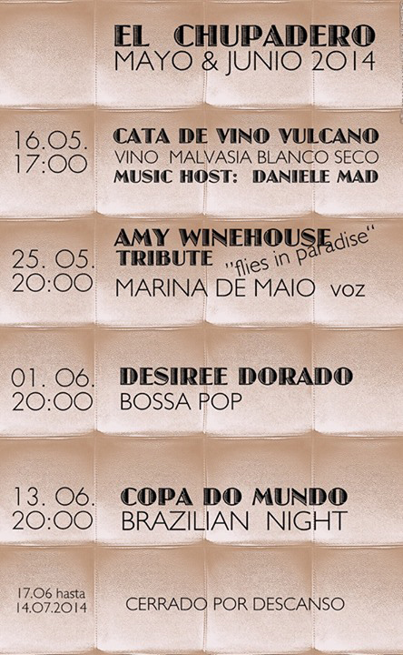 Conciertos y eventos en El Chupadero, La Geria, Lanzarote