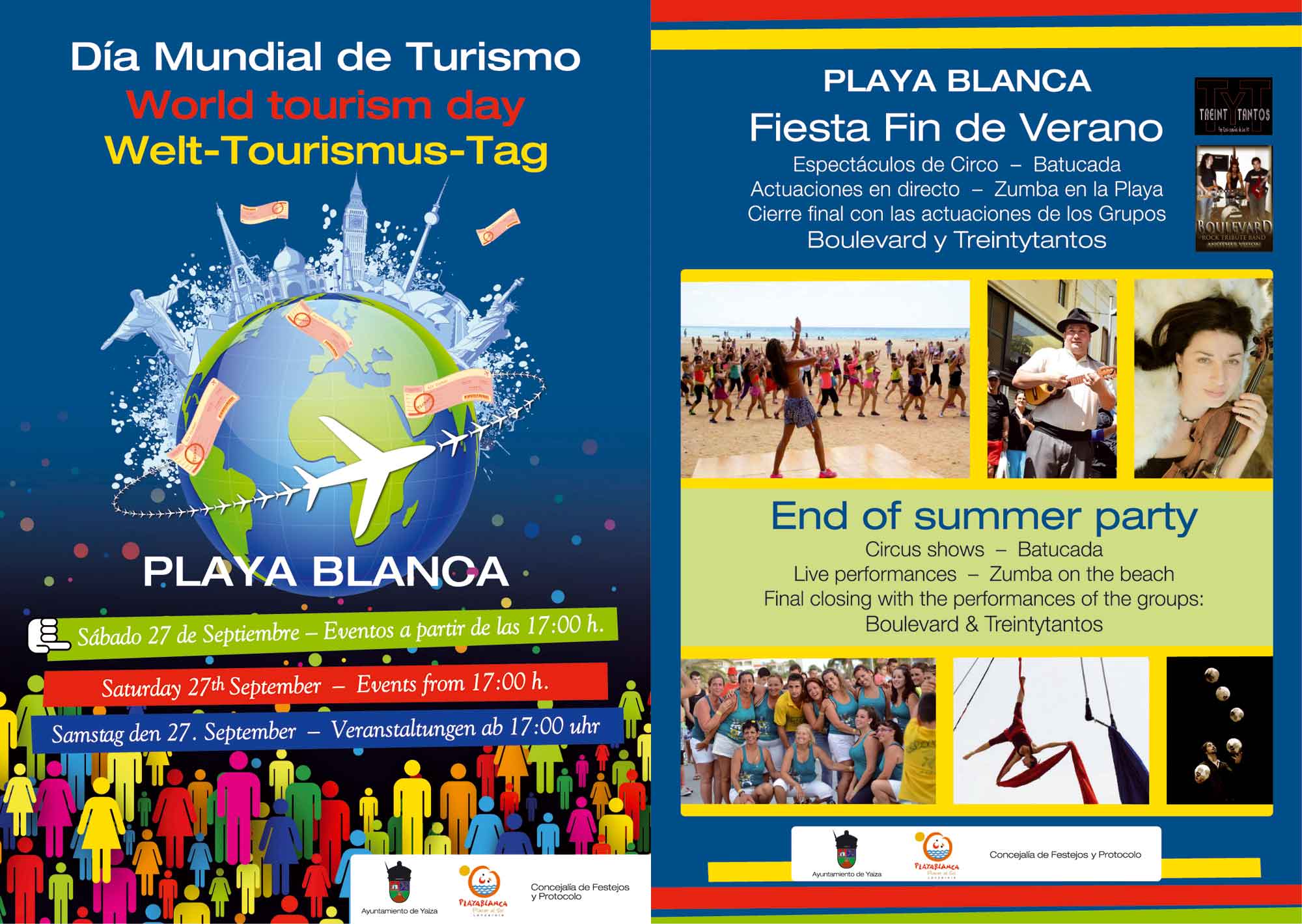 Día Internacional del Turismo y fiesta de fin de verano en Playa Blanca