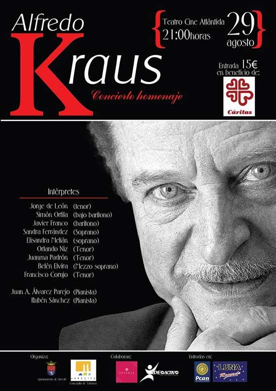 Concierto homenaje a Alfredo Kraus en Lanzarote