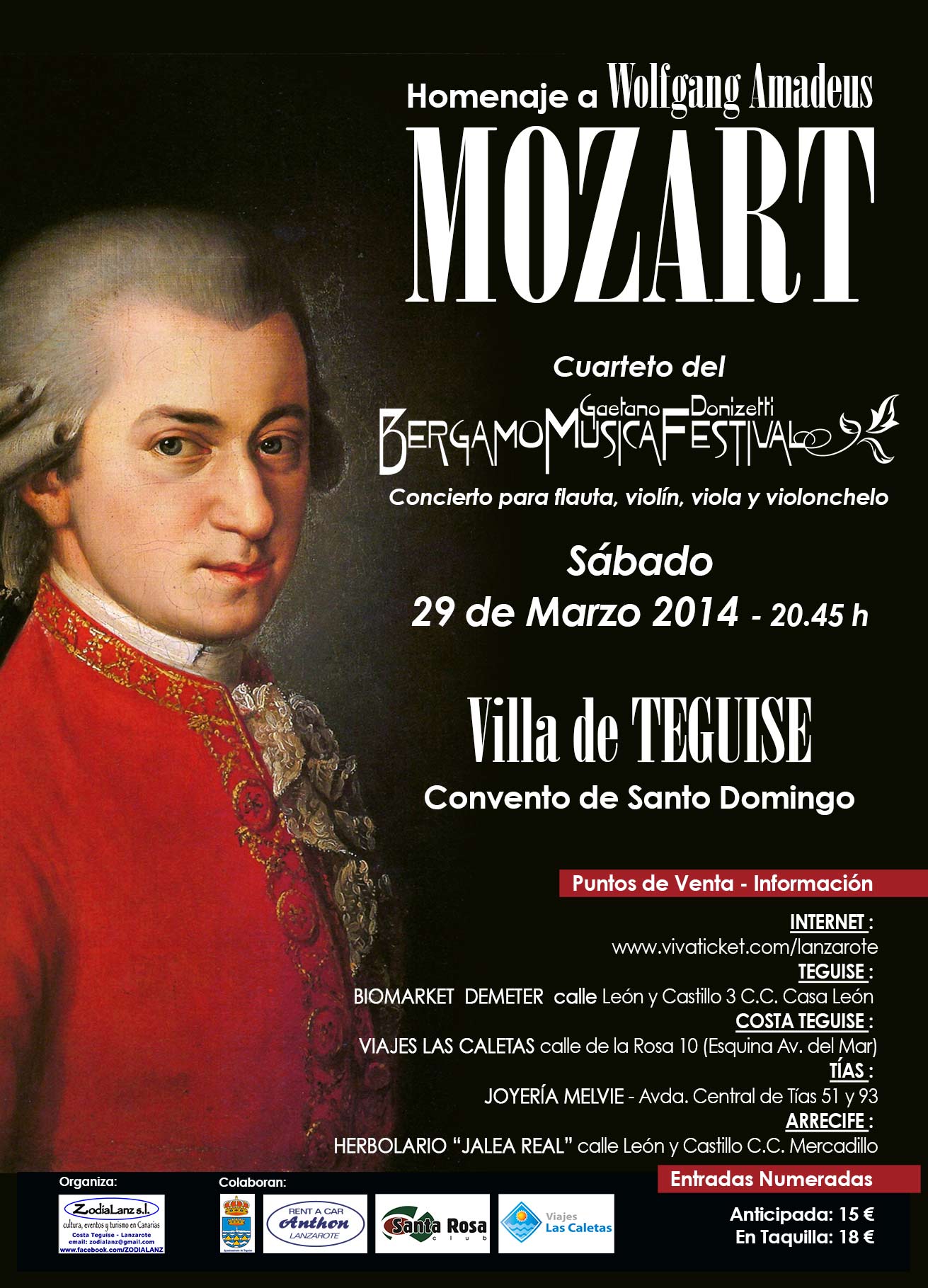 Homenaje a Wolfgang Amadeus Mozart en Lanzarote 
