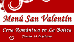 Menú Especial San Valentín en La Botica