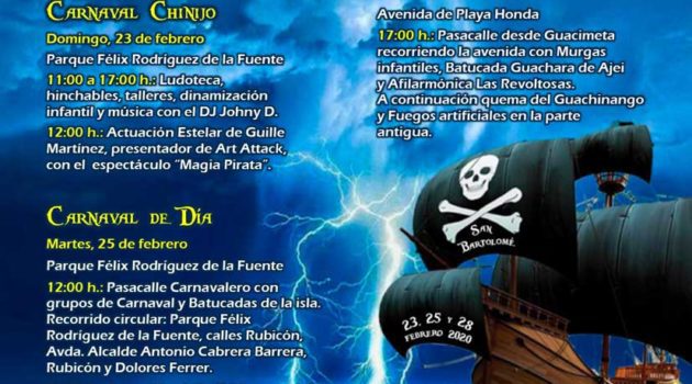 programa carnaval san bartolome 2020