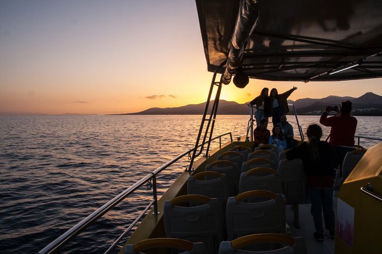 puesta de sol avistamiento delfines en Lanzarote