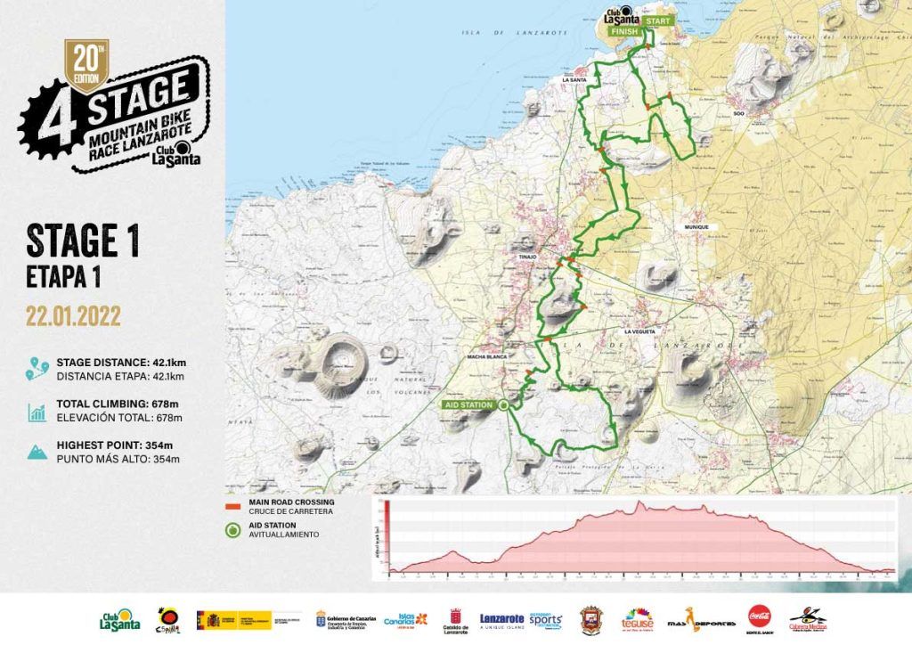 Recorrido Etapa 1 de la 4 Stage MTB Race Lanzarote 2022