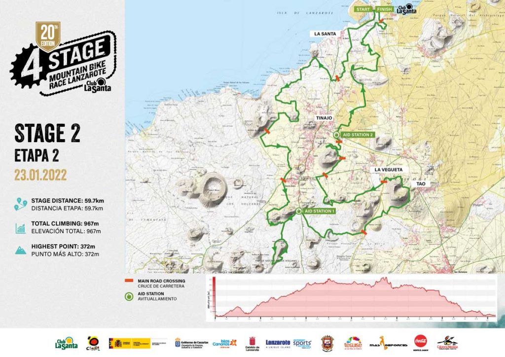 Recorrido Etapa 2 de la 4 Stage MTB Race Lanzarote 2022