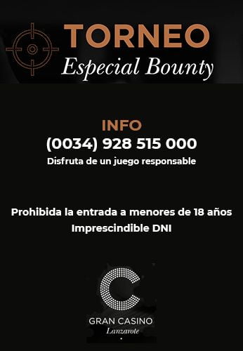Torneo Especial Bounty 24 junio 2022 en Gran Casino Lanzarote