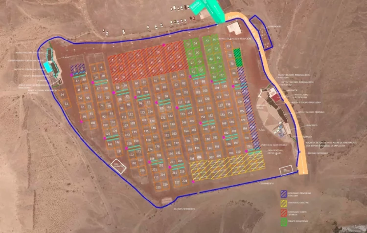 Parcelas area de acampada de Papagayo verano 2024