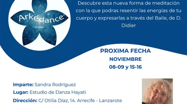 Cartel del evento Arkedance Presencial en Lanzarote