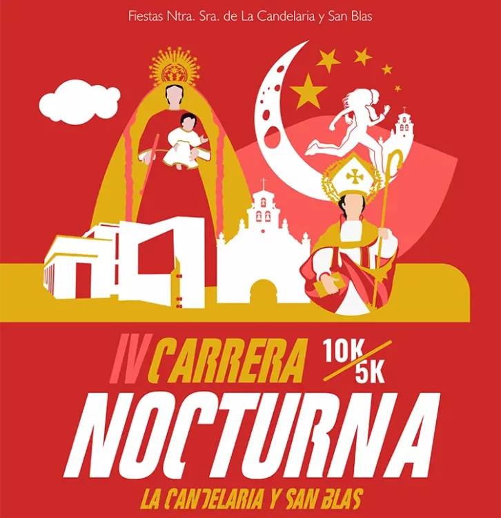 Cortes de carreteras por la Carrera Nocturna La Candelaria 2025