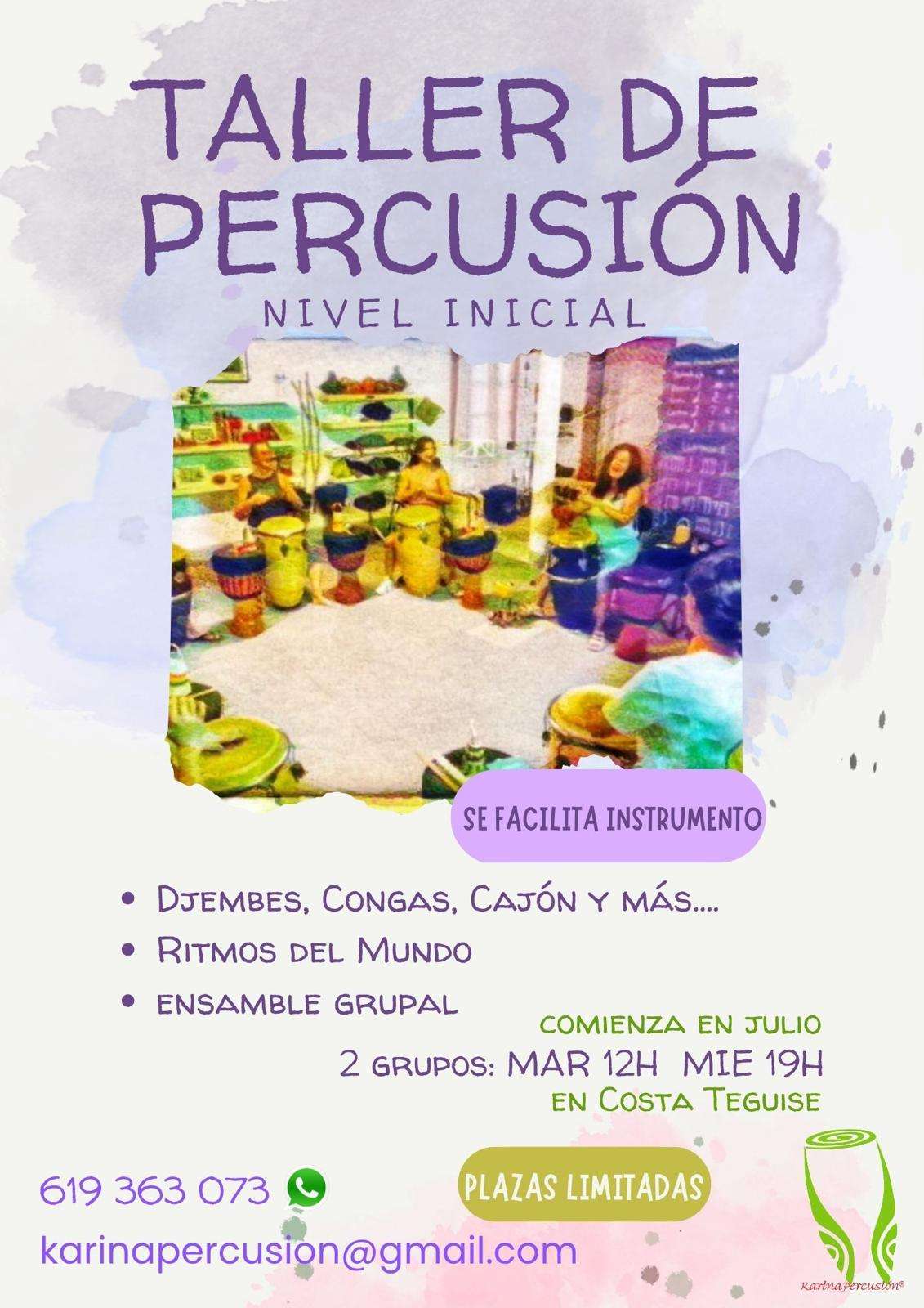 Taller de Percusión con Karina Lacourtois - Nivel Inicial