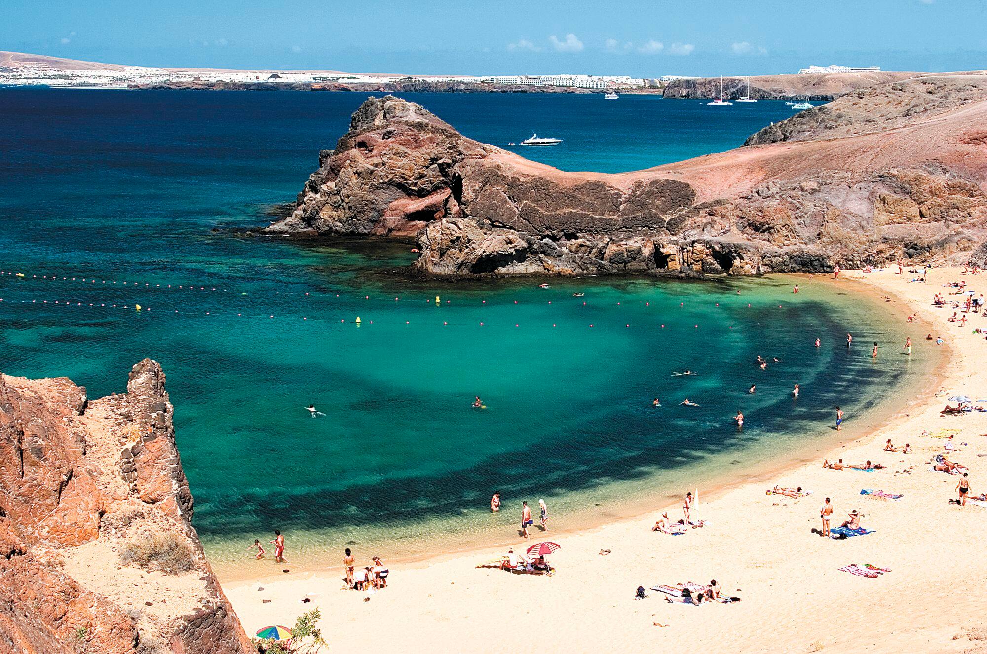 A summer fiesta in Lanzarote during August, with crowds and evening atmosphere