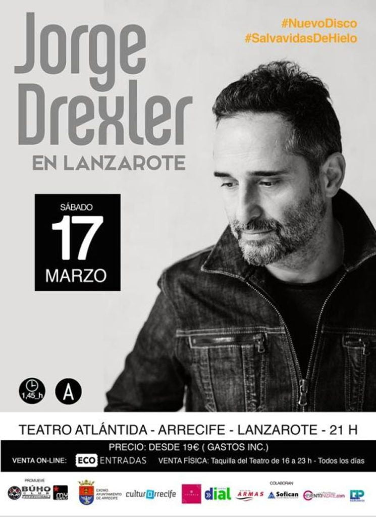 Concierto de Jorge Drexler en Arrecife (Sábado, 17 de marzo)
