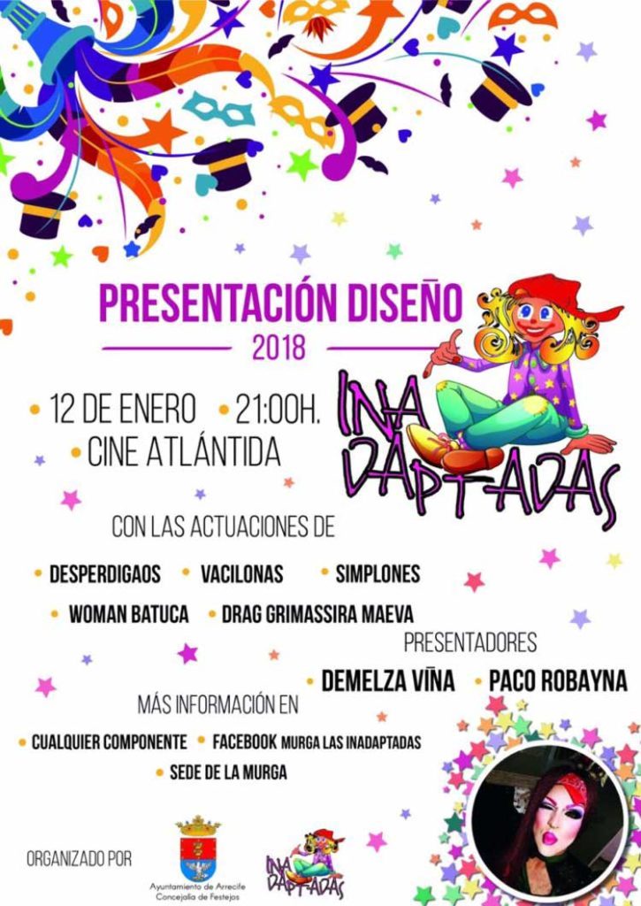 La Murga Las Inadaptadas presenta su diseño de Carnaval 2018 (Viernes, 12 de enero)