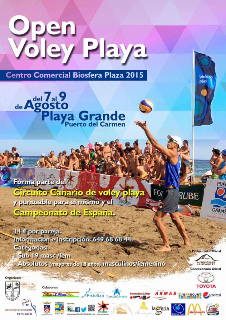 Open Voley Playa C.C. Biosfera Plaza 2015 (Del 07 al 09 de agosto)
