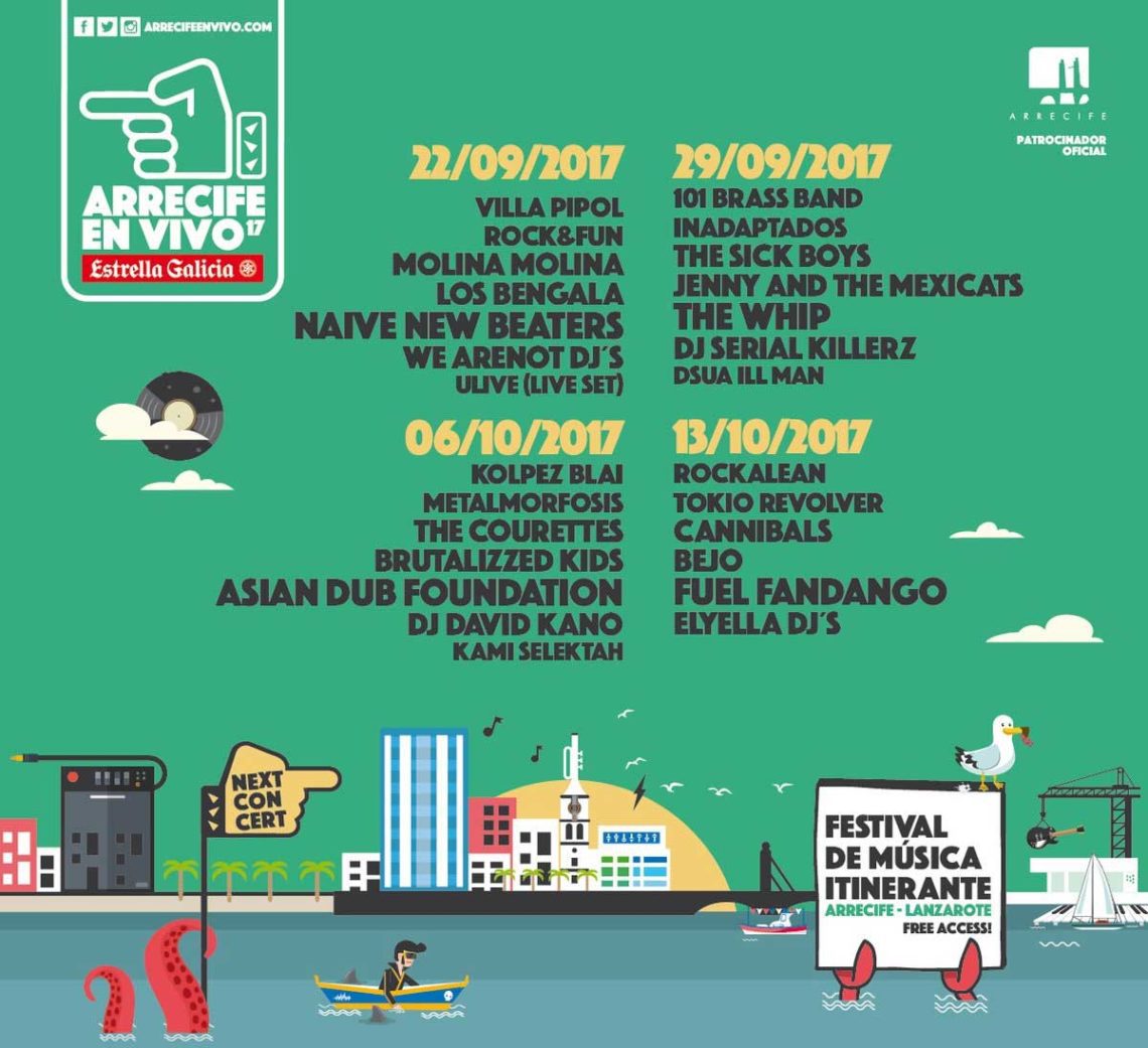 Arrecife en Vivo 2017 (22 y 29 de septiembre y 06 y 13 de octubre)