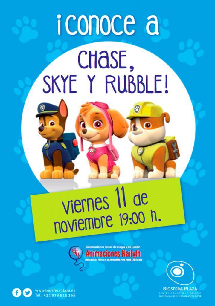La Patrulla Canina llega al CC Biosfera (Viernes, 11 de noviembre)