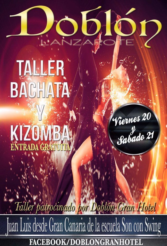 Taller de Bachata y Kizomba en Doblón Lanzarote (Viernes 20 y sábado 21 de marzo)