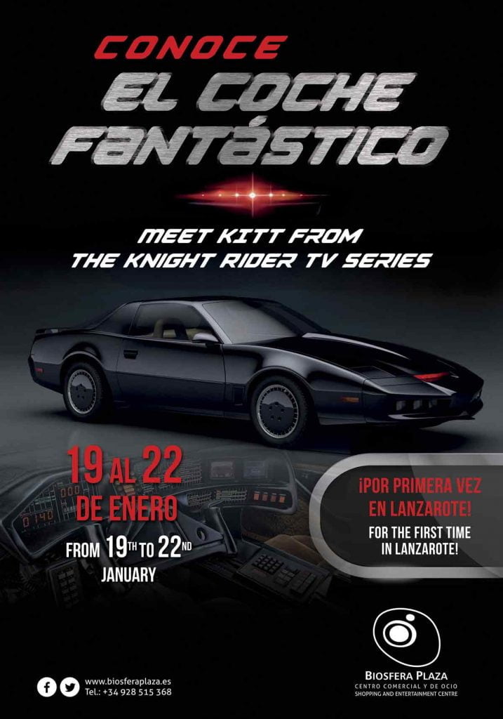 ¿Recuerdas el Coche Fantástico? Ven a verlo al C.C. Biosfera (Del 19 al 22 de enero)