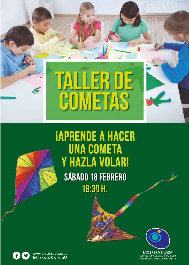 Taller de cometas en C.C. Biosfera Plaza (Sábado, 18 de febrero)