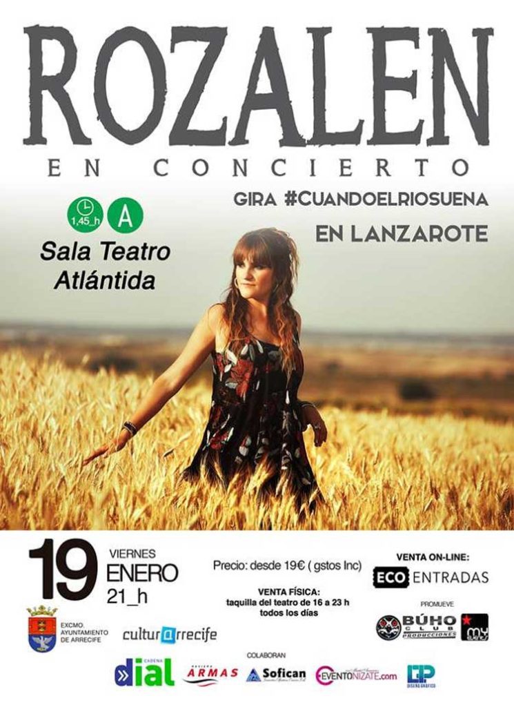 Concierto de Rozalén en Lanzarote (Viernes, 19 de enero)