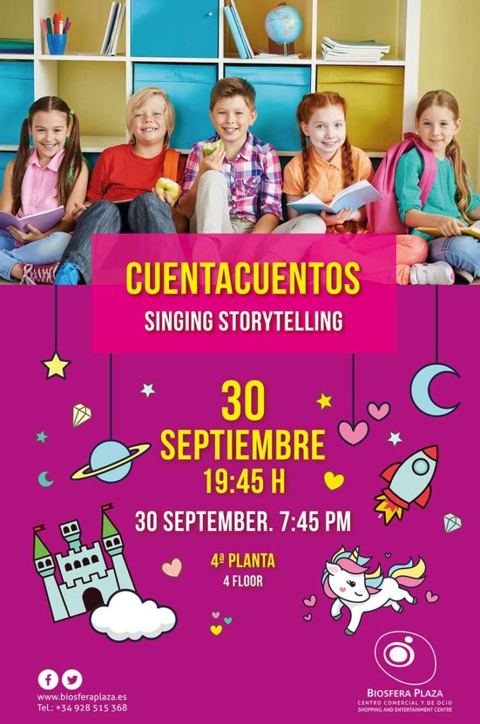 Cuentacuentos en C.C. Biosfera Plaza (Sábado, 30 de septiembre)